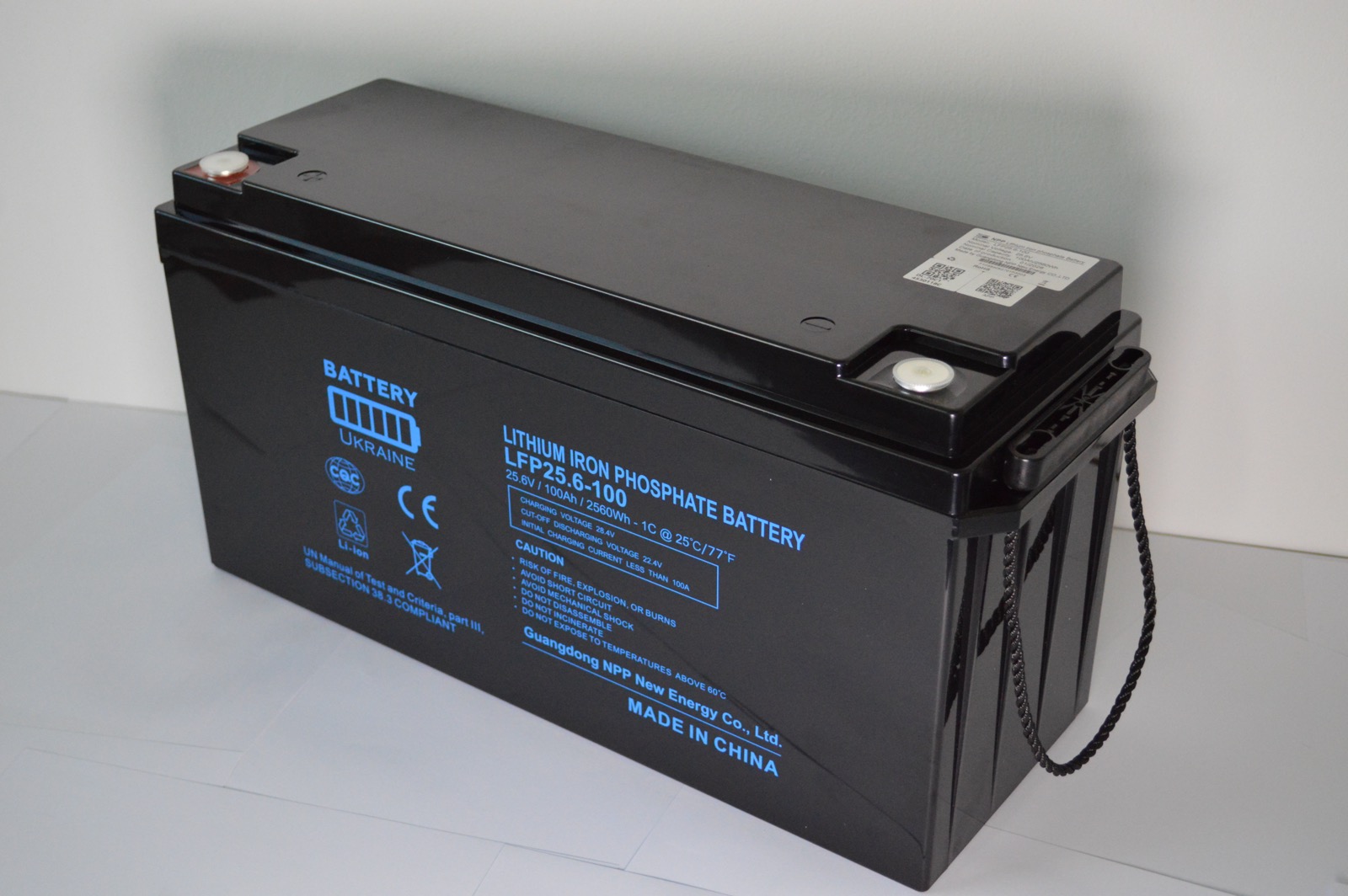 Літій-залізо-фосфатна акумуляторна батарея 25.6V 100Ah (потужність 2560Вт) (VRLA Type) (тм. Battery Ukraine)